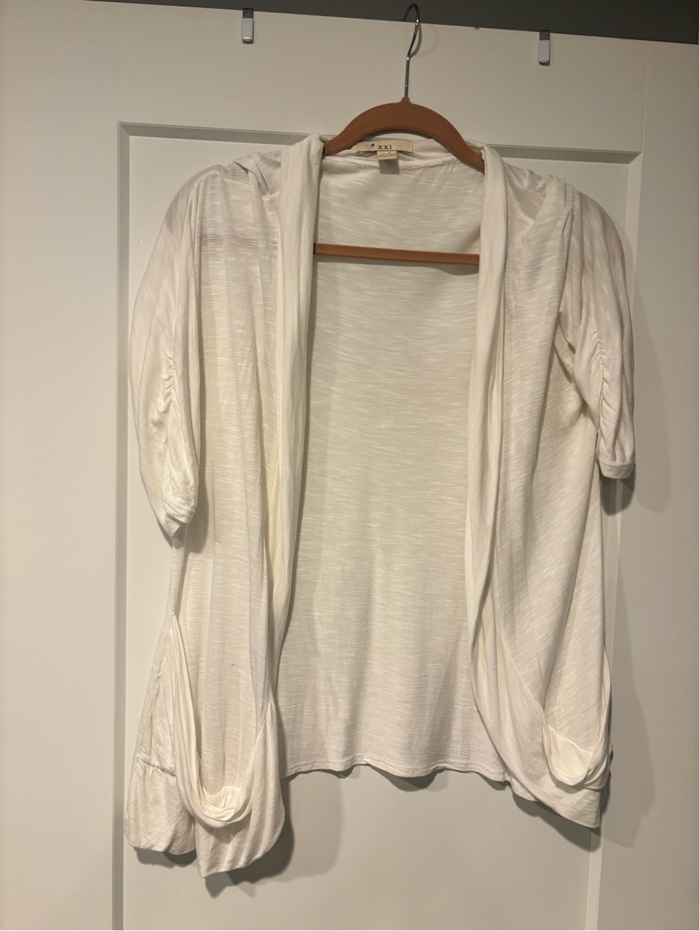 Forever 21 Open-Front Short Sleeve Cardigan